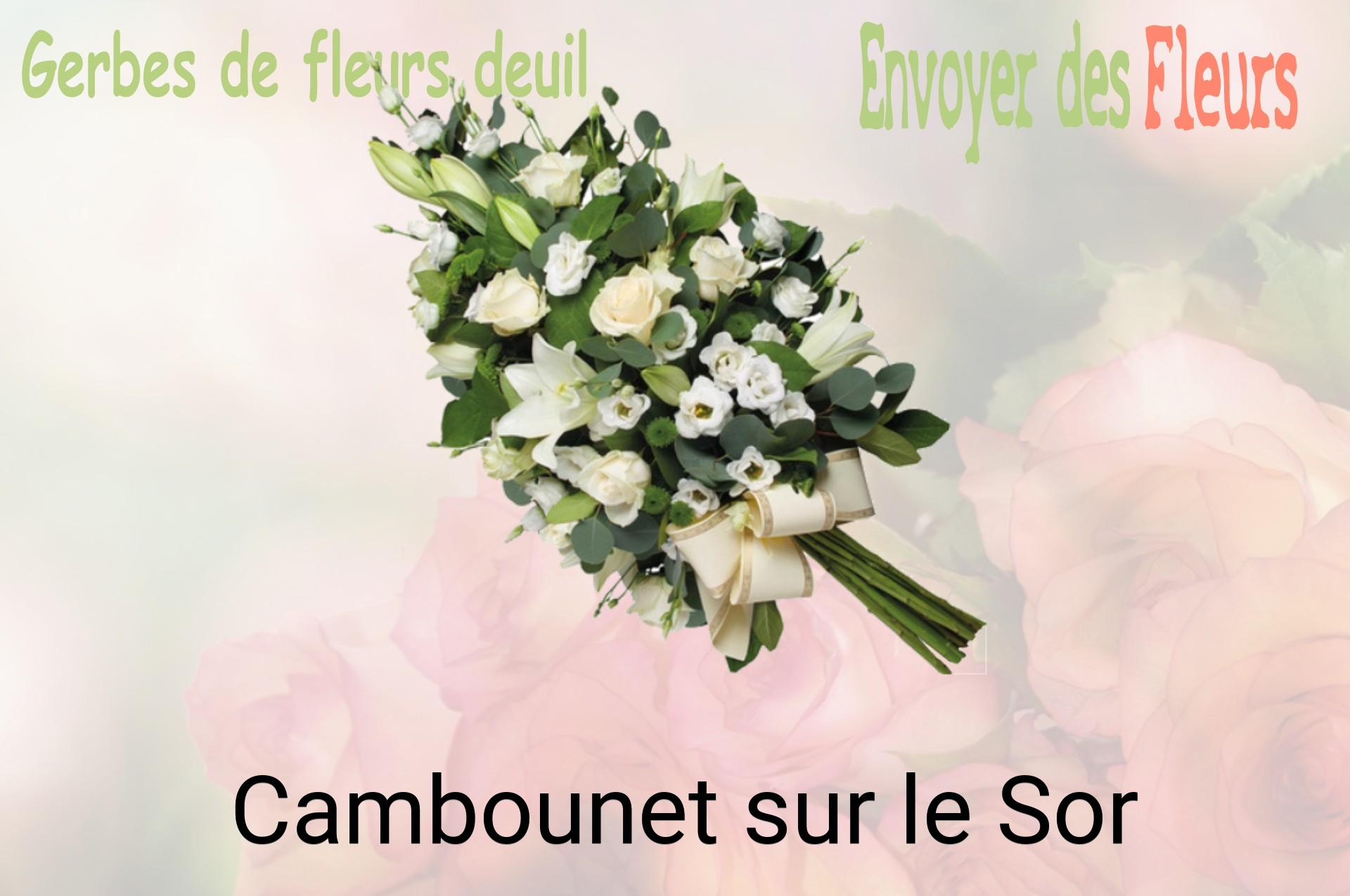 Gerbe de fleurs de deuil livrée à Cambounet-sur-le-Sor